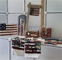 8 pieces of assorted Americana decor