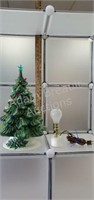 Vintage 15in ceramic lighted Christmas tree,