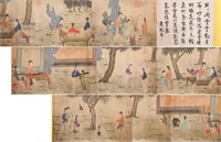 Leng Mei 1669-1742 Chinese Watercolor on Silk