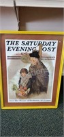 1972 The Saturday evening post framed wall p
