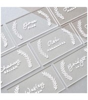UNIQOOO 100pcs Clear Acrylic Place Cards for