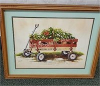 Western Flyer wagon framed print by Salata, 17.5