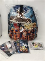 New DragonBall-Z backpack, 5pc neck gaiter, and