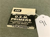 91. CCI OEM #500 Small Pistol Primers, Box of 100