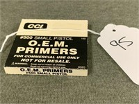 95. CCI OEM #500 Small Pistol Primers, Box of 100