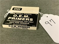 97. CCI OEM #500 Small Pistol Primers, Box of 100