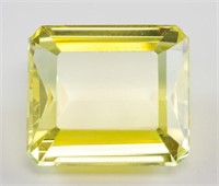 16.35ct Emerald Cut Yellow Natural Sapphire GGL