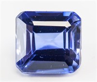 10.40ct Emerald Cut Blue Natural Sapphire GGL