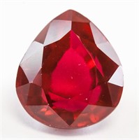 23.40ct Pear Cut Red Natural Ruby GGL