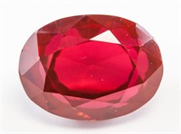 25.45ct Oval Cut Red Natural Ruby GGL