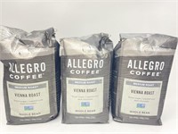 New (3) Allegro Coffee Vienna Roast Whole Bean