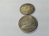 2- 1 oz silver each bullion coins