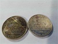 2-1 oz silver each bullion coins