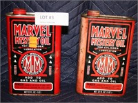 TWO MARVEL MYSTERY OIL CONTAINERS