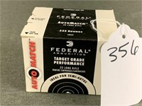 356. Fed. .22LR 40gr Solid, 325 Rnd Box