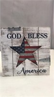 God Bless America Small Box Sign