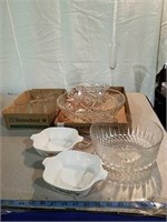 Glass bowls, Corning Ware small