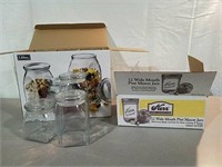 Two boxes Kerr 12 wide mouth pint mason jars with