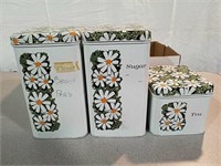 Mid-century metal canister set