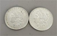 (2) 1881-S Morgan Dollars: DMPL