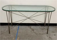 Glass & Iron Entry Table