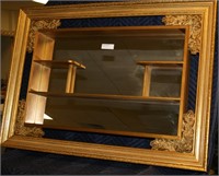 VINTAGE SHADOW BOX WITH MIRROR/SHELVES