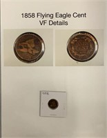 1858 Flying Eagle Cent W/ VF Details