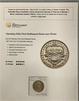 1927 Australian 92.5% Silver Florin AU Coin