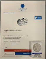 1998 $100 Platinum Eagle Replica Coin