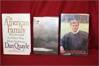 3pc Signed Political Books; (2) Dan Quayle,