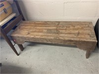 Handmade wood bench