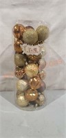 35 Count 7cm Bronze Forest Christmas Ball