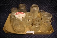FLAT BOX OF ASSORTED CANNING JARS