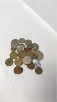 Lot of foreign money coins