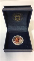 Mint Hilary Clinton One dollar Proof colored