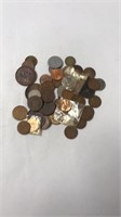 Lot of misc US and foreign money coins - tokens