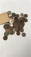 Lot of misc US and foreign money coins - 1918 D