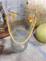 16 in tall Bubble Glass with rope handle