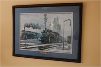 Steam engine painting by David Tutwiler