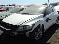 2011 Honda CR-Z JHMZF1C60BS014935 White