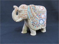 A Finely Inlaid Hardstone Figural Elephant