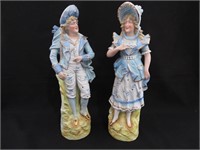 A Pair of Victorian Bisque Figurines