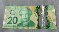 Canada 20 dollar radar note, billet radar à 4