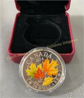 2014 Maple Leaf $20 fine silver coin, Pièce de