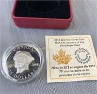 2014 $25 Fine silver coin, Pièce de 25$ en argent