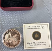 2013 $5 Fine silver coin, Pièce de 5$ en argent
