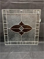 Stain Glass and Beveled Window Panel 21" x 21"