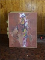 Oil Painting " Jockey at The Races"  Bunker Hill