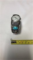 Navajo made men’s turquoise cuff watch