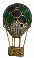 Swarovski Hot Air Ballon Brooch